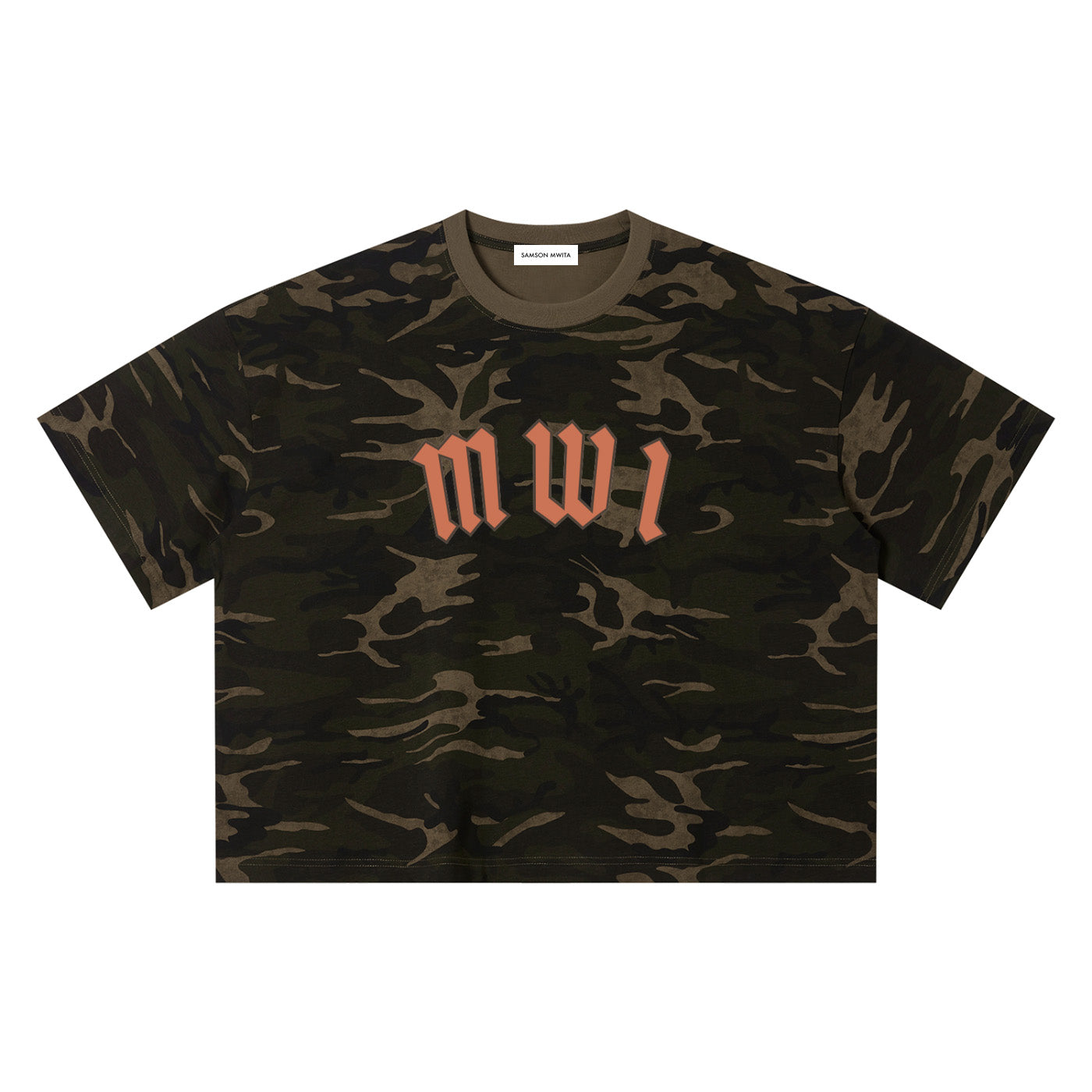 SM Script Camo T-shirt green front