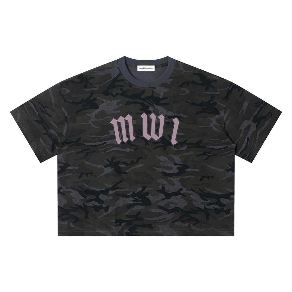 SM Script Camo T-shirt heavy metal front