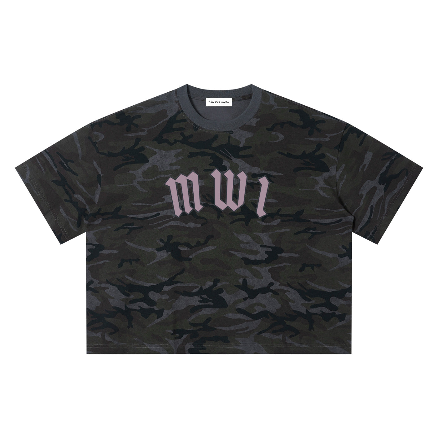 SM Script Camo T-shirt heavy metal front