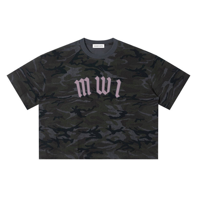 SM Script Camo T-shirt heavy metal front