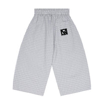 SM Plaid Capri Shorts white back