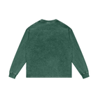 SM Acid Wash Long Sleeve T-shirt dark green back