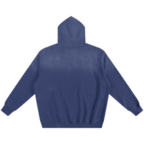 SM Sunfade Fleeced Hoodie oxford navy back