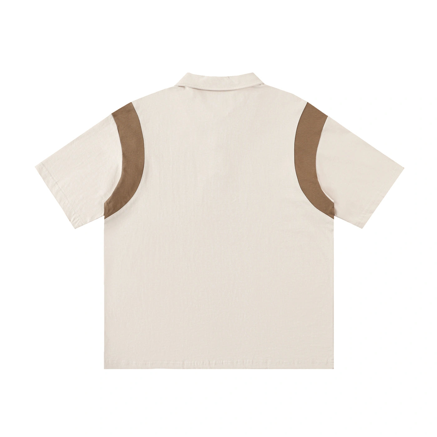 SM Sig. Panel Polo T-shirt beige back