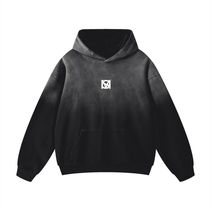 SM Monkey Wash Hoodie black front