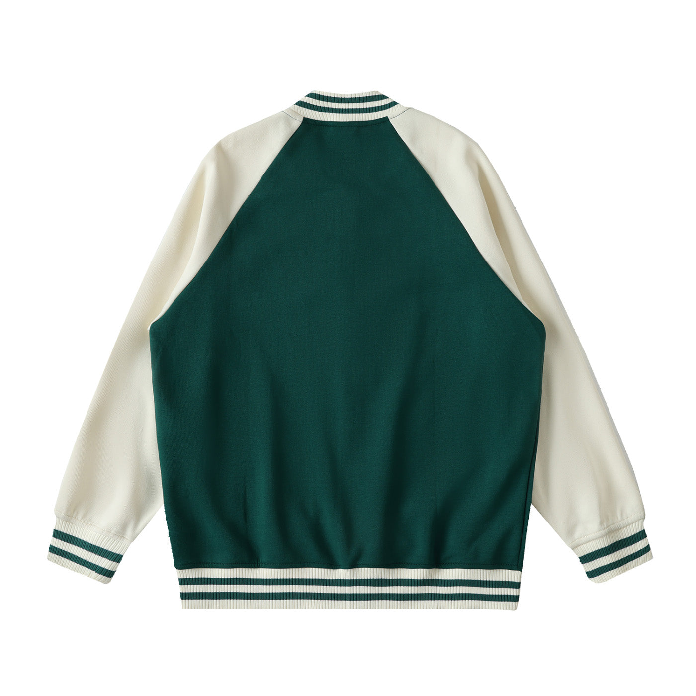 SM Varsity Jacket green back