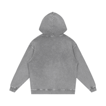 SM Sig. Acid Wash Oversized Hoodie grey back
