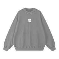 SM Acid Wash Sweatshirt grey front