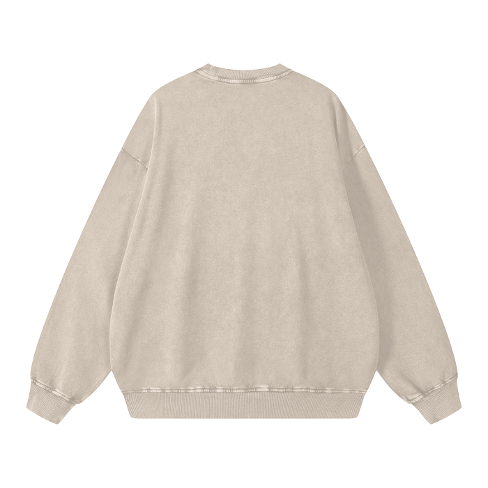SM Acid Wash Sweatshirt light apricot back