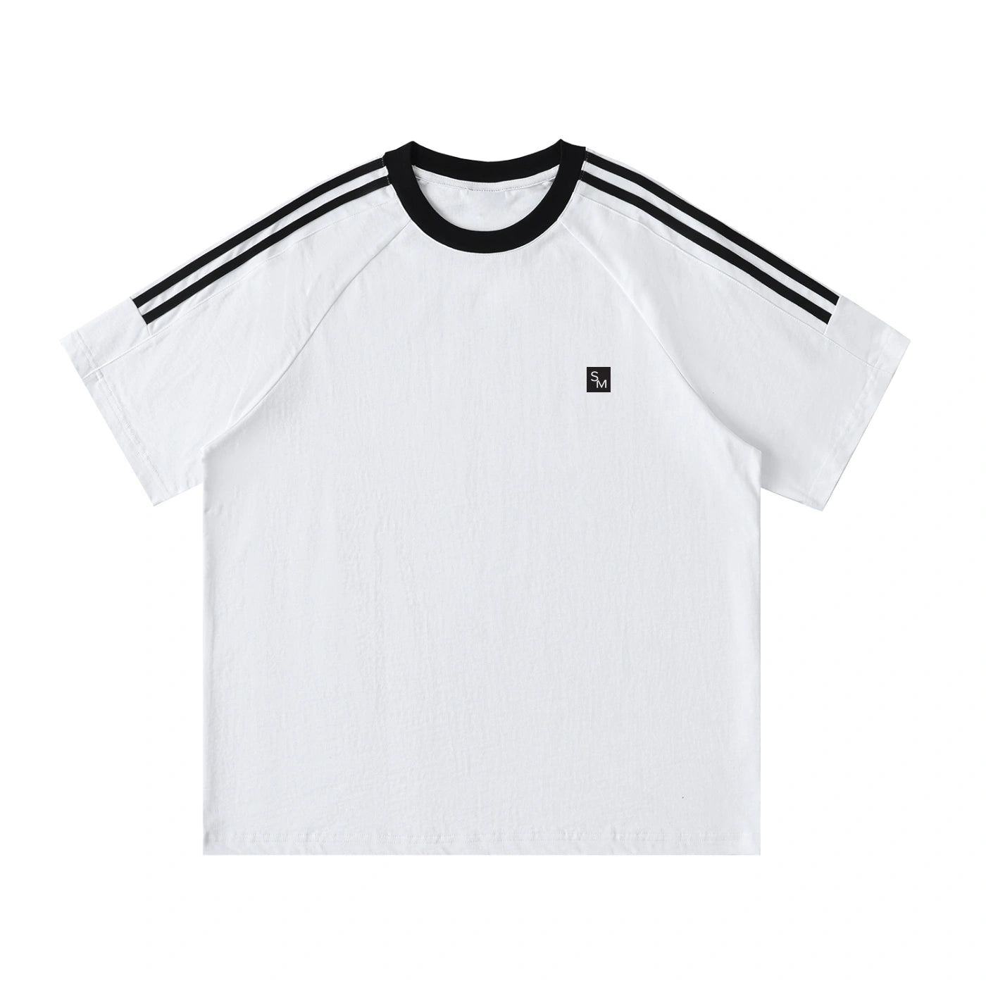 SM Sig. Striped T-shirt white front