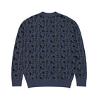 SM Abstract Jacquard Knitted Cardigan dark blue back