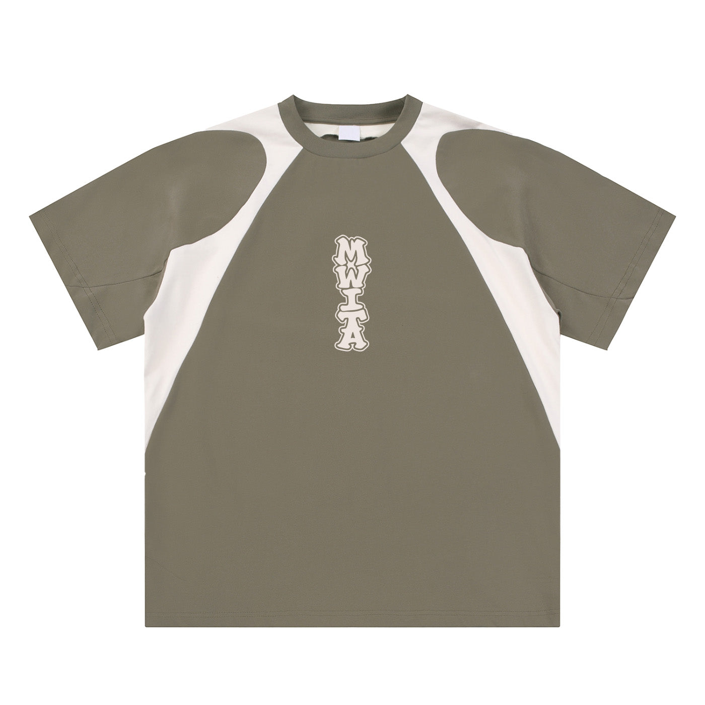 SM Graffiti Stack T-shirt stone grey front