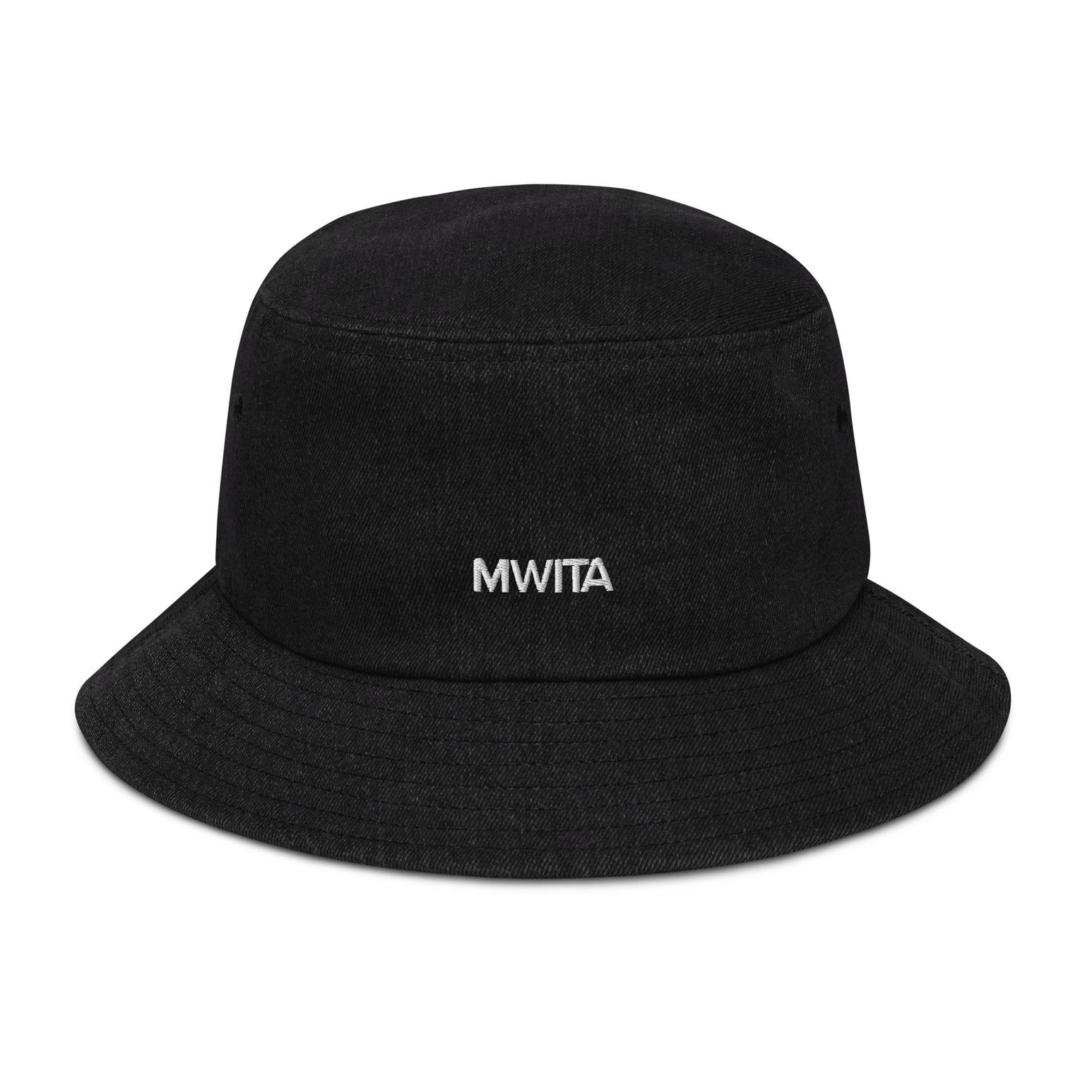 SM Denim Bucket Hat black front