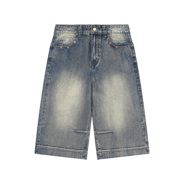 SM Heritage Vintage Wash Denim Shorts front