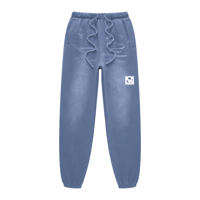 SM Sunfade Fleeced Sweatpants denim front