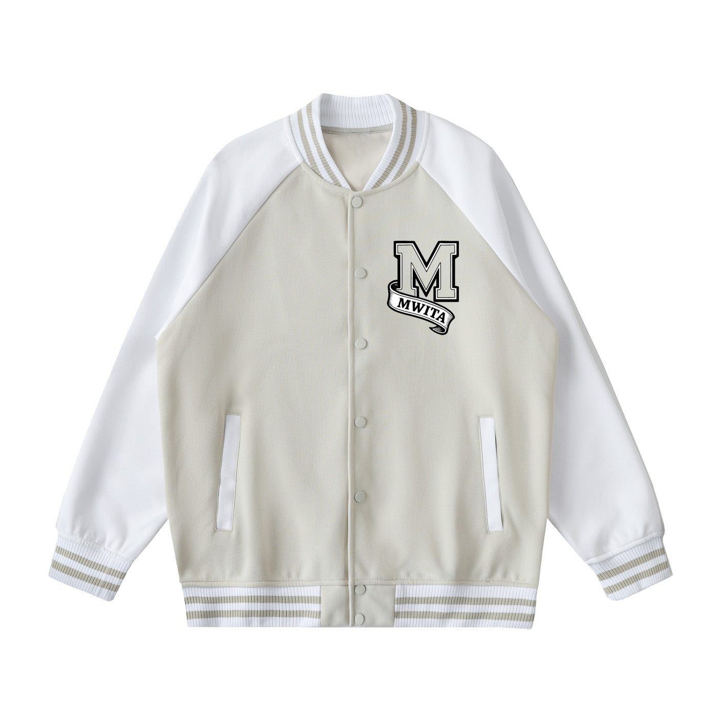 SM Varsity Jacket camel front
