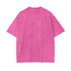 SM Acid Wash T-Shirt hot pink back
