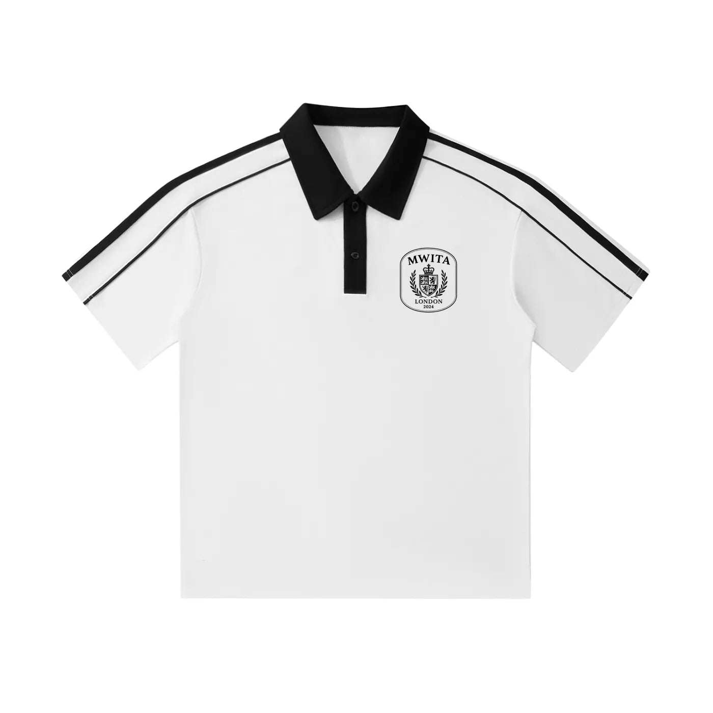 SM Royal Emblem Polo T-shirt white front