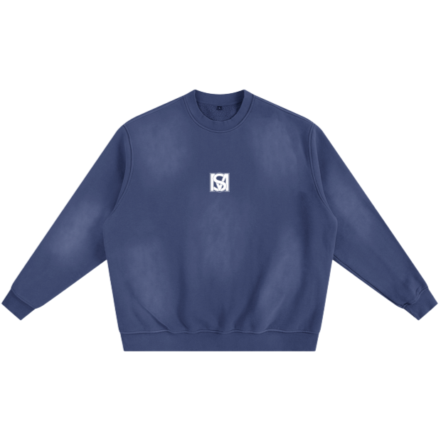 SM Sunfade Fleeced Sweatshirt oxford navy front
