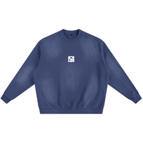 SM Sunfade Fleeced Sweatshirt oxford navy front
