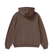 SM Sig. High Neck Fleece Hoodie brown back
