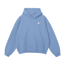 SM Sig. Fleece Hoodie light blue front