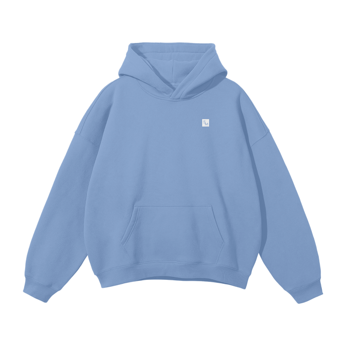 SM Sig. Fleece Hoodie light blue front