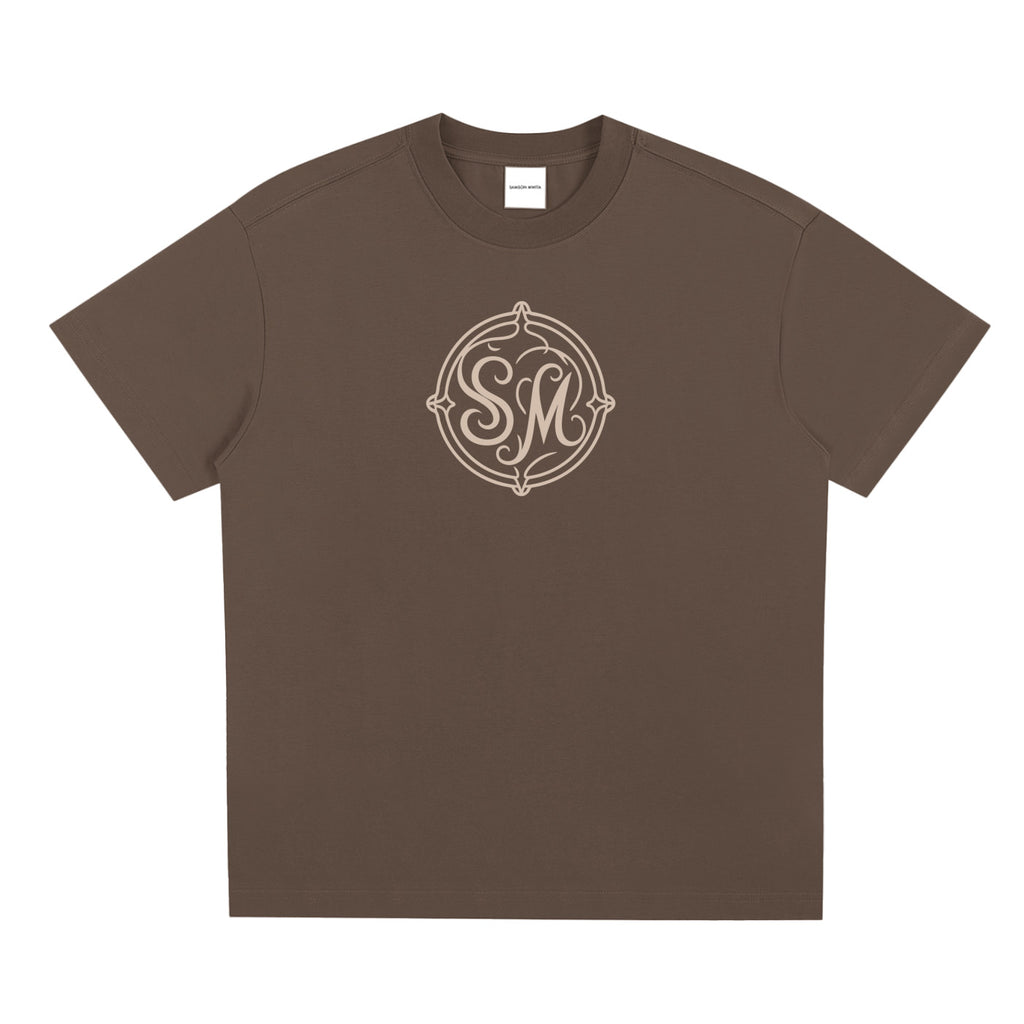 SM Emblem T-shirt brown front