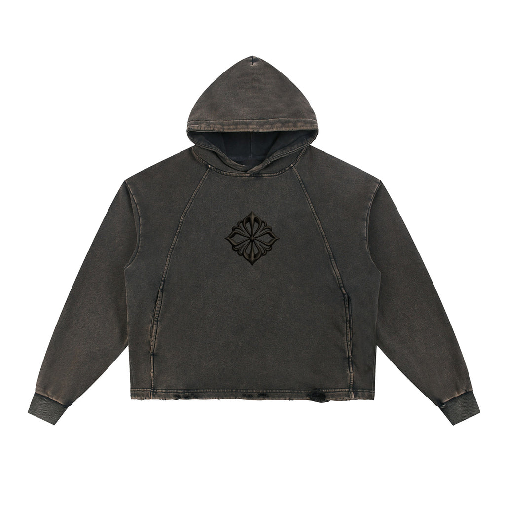 SM Eternal Fleur Hoodie stone grey front