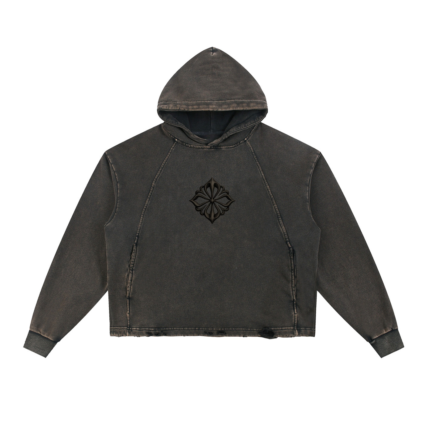 SM Eternal Fleur Hoodie stone grey front
