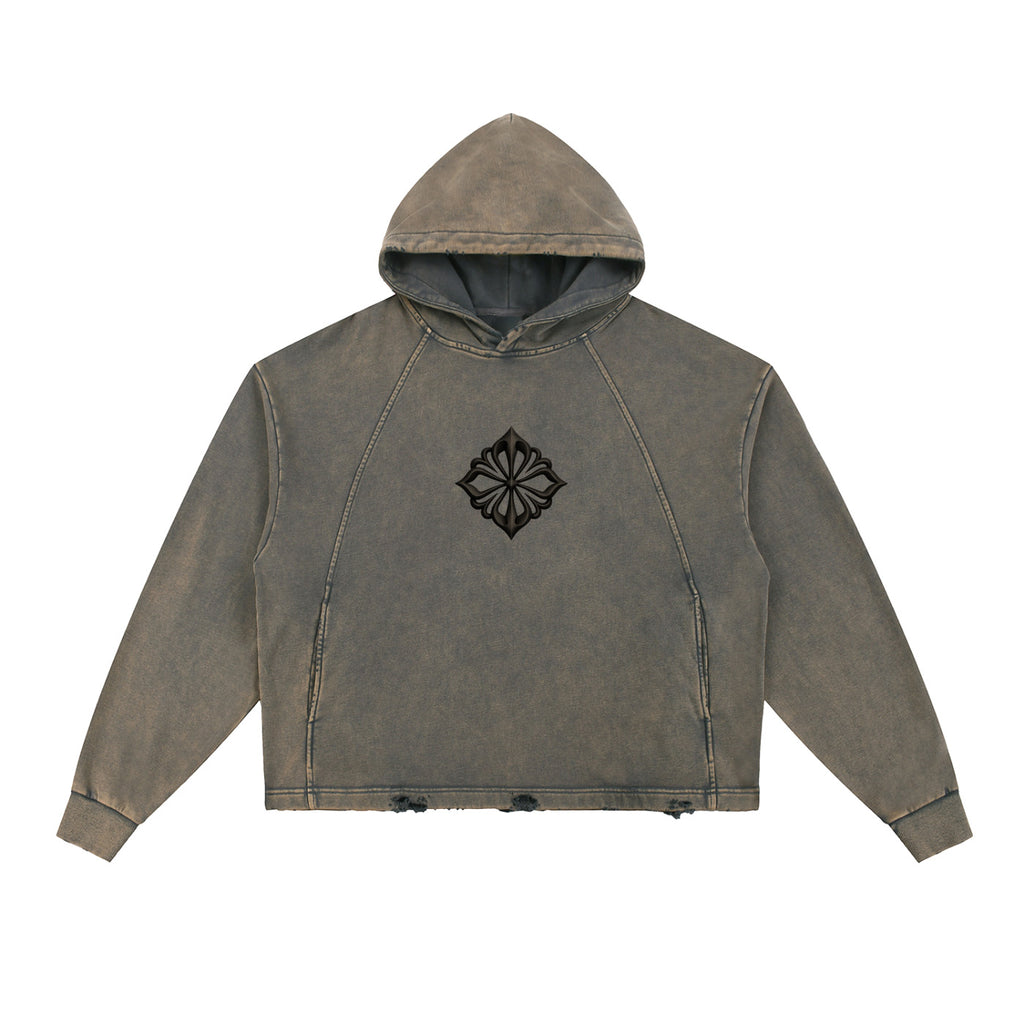 SM Eternal Fleur Hoodie stone grey front
