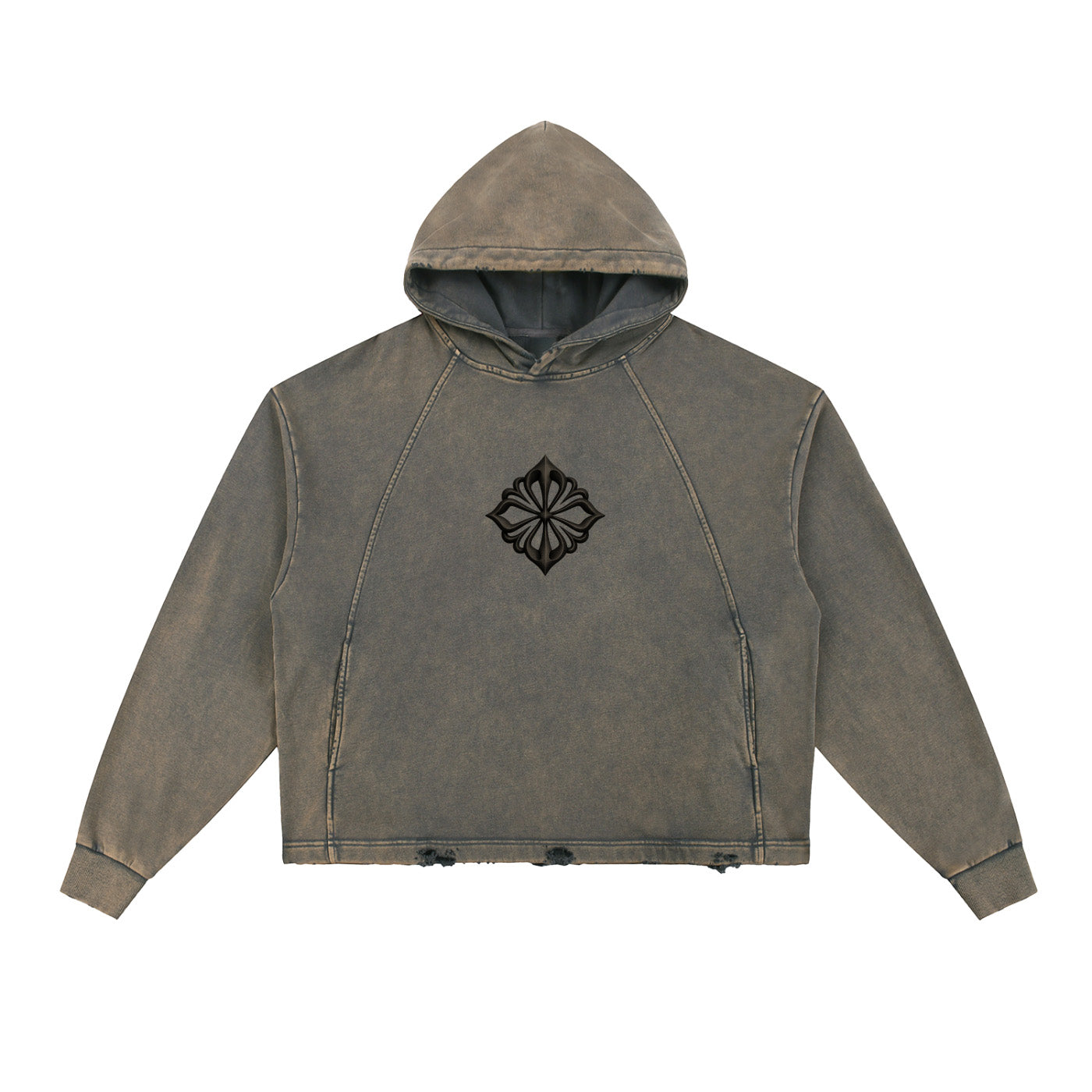 SM Eternal Fleur Hoodie stone grey front