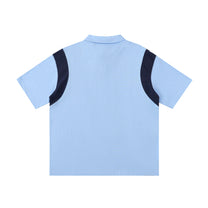 SM Sig. Panel Polo T-shirt blue back