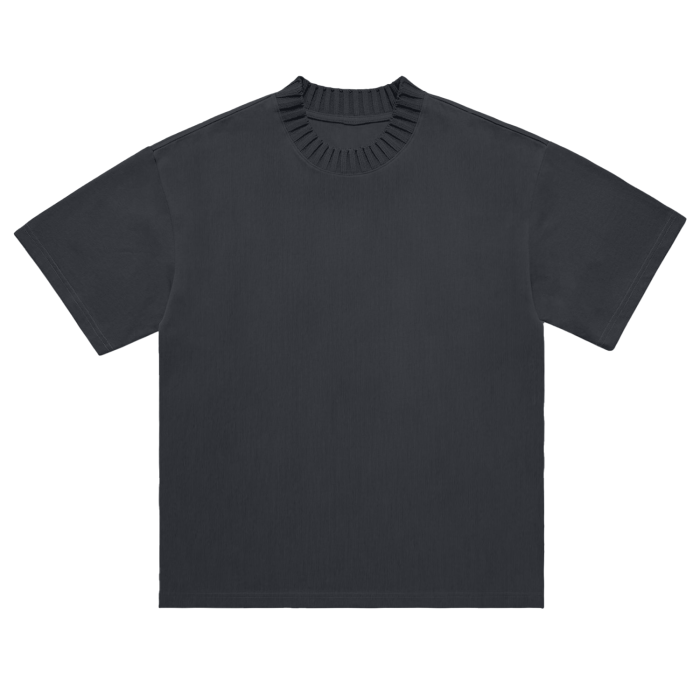 SM Sig. Knitted Round Neck T-Shirt grey front