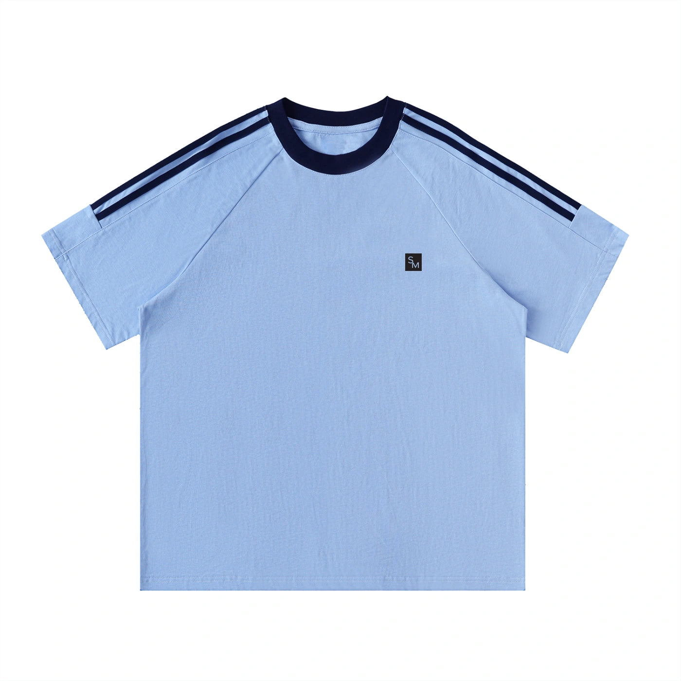 SM Sig. Striped T-shirt blue front