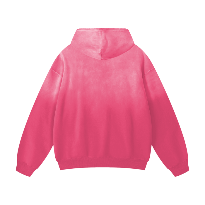 SM Monkey Wash Hoodie hot pink back