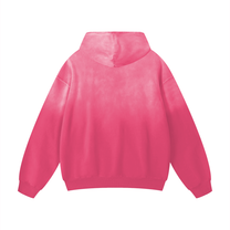SM Monkey Wash Hoodie hot pink back