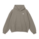 SM Sig. Fleece Hoodie grey coffee front