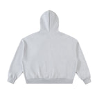 SM Sig. Full-Zip Boxy Hoodie flower grey back