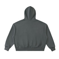 SM Sig. Full-Zip Boxy Hoodie charcoal back