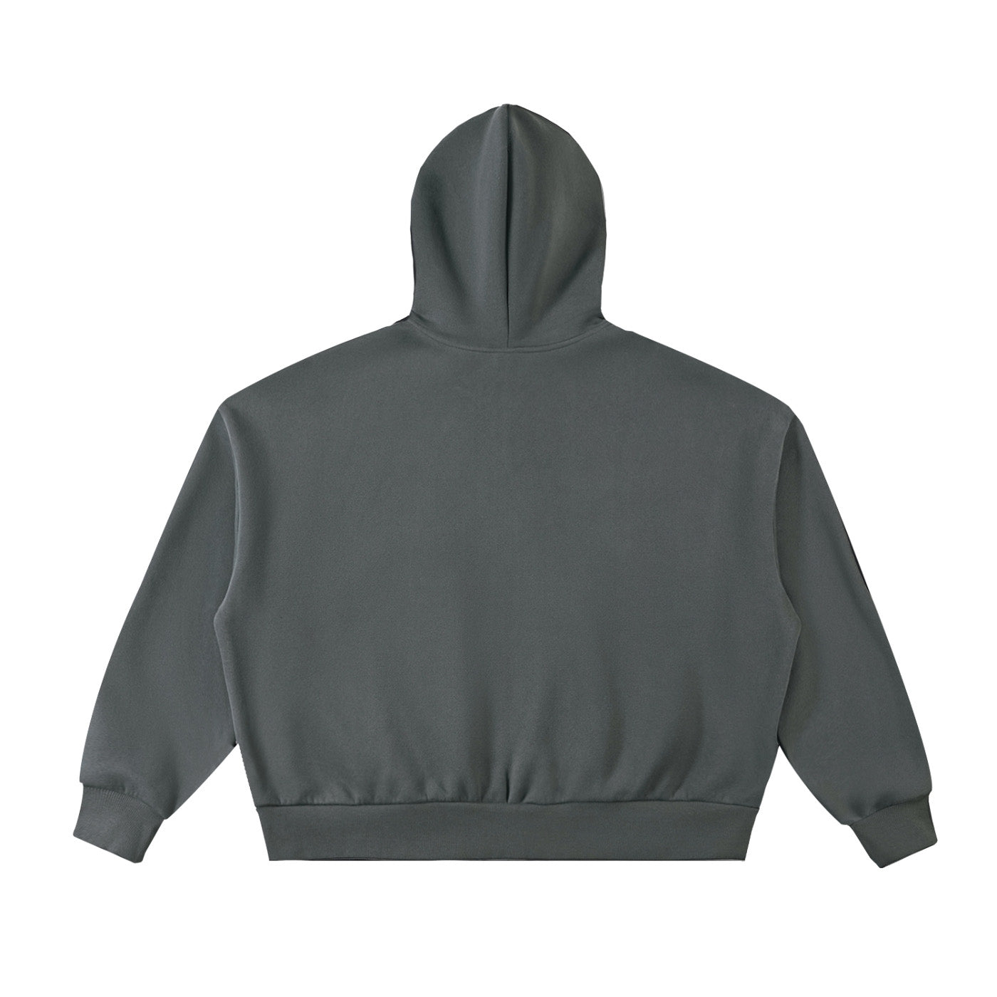 SM Sig. Full-Zip Boxy Hoodie charcoal back
