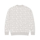 SM Abstract Jacquard Knitted Cardigan grey back
