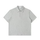 SM Sig. Half-Zip Polo Shirt grey front