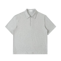 SM Sig. Half-Zip Polo Shirt grey front