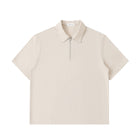 SM Sig. Half-Zip Polo Shirt camel front