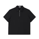 SM Sig. Half-Zip Polo Shirt black front