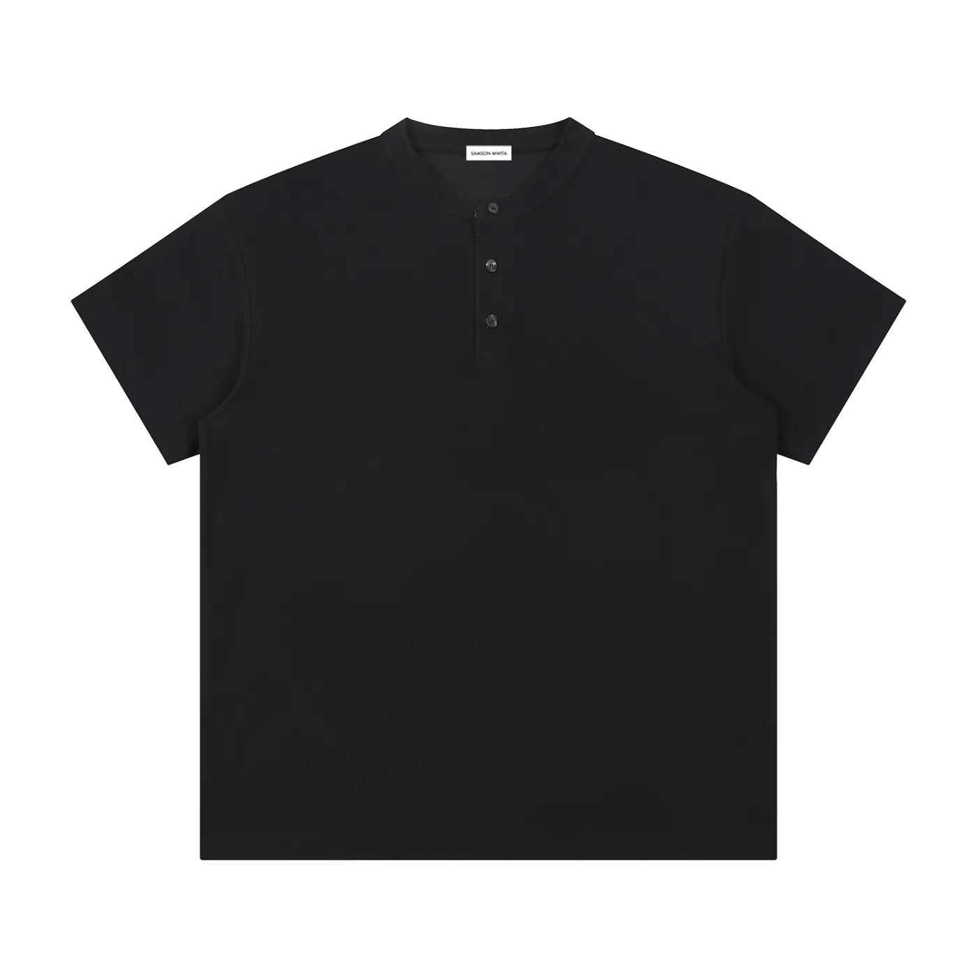 SM Sig. Henley T-shirt black front