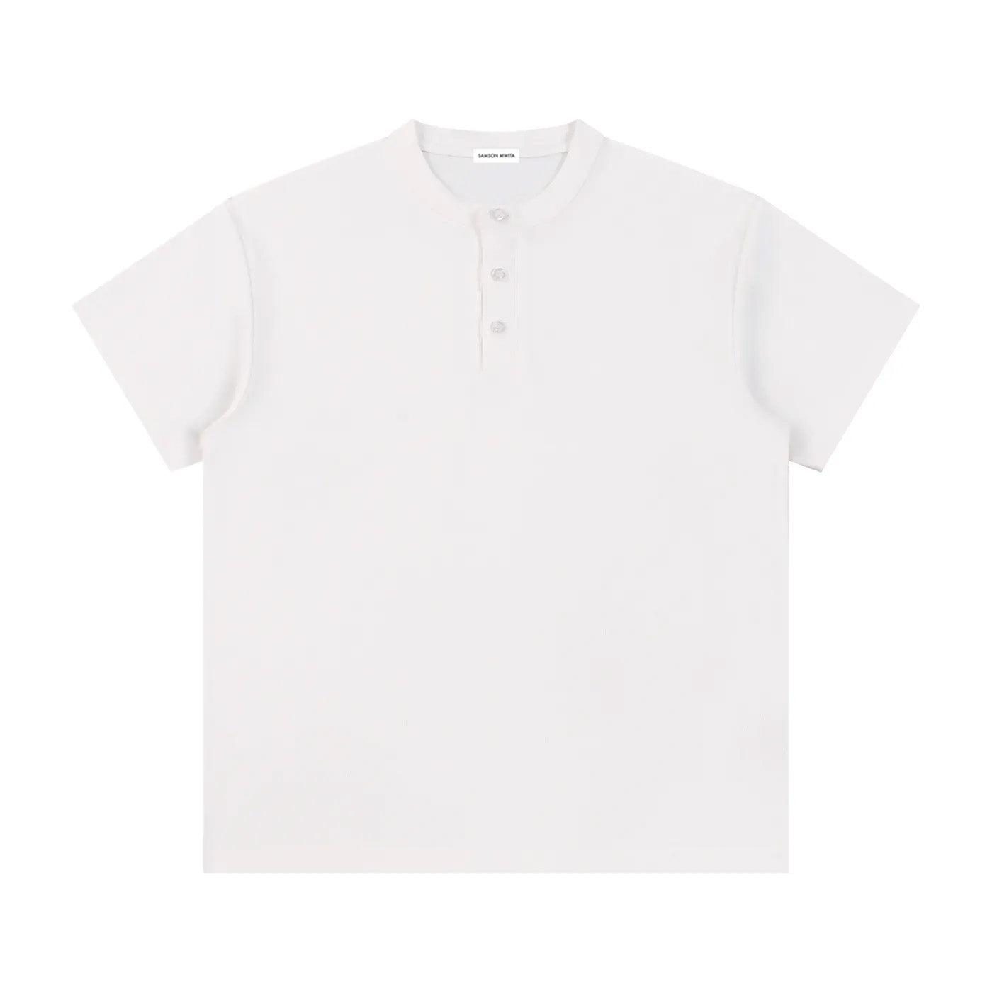 SM Sig. Henley T-shirt white front