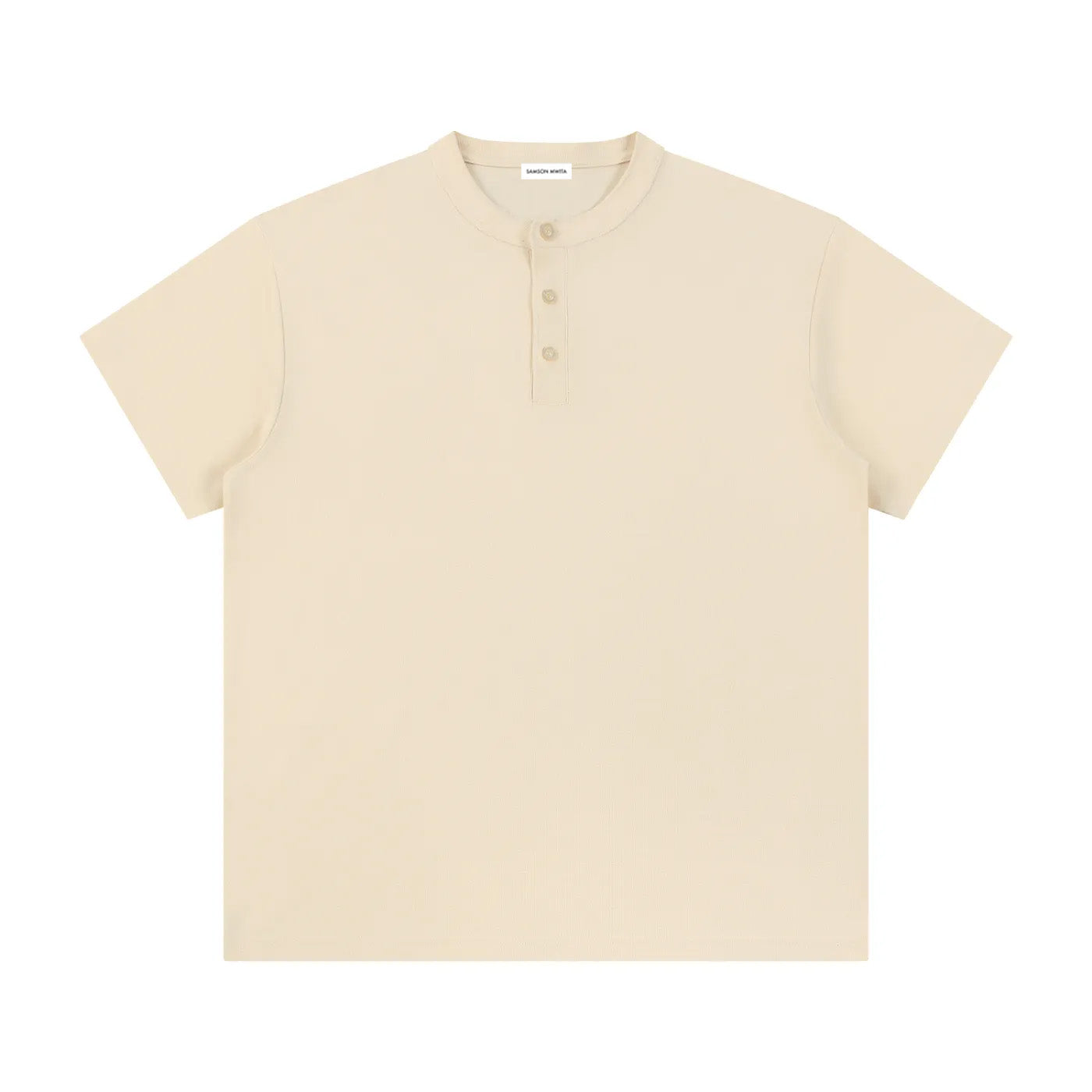 SM Sig. Henley T-shirt beige front