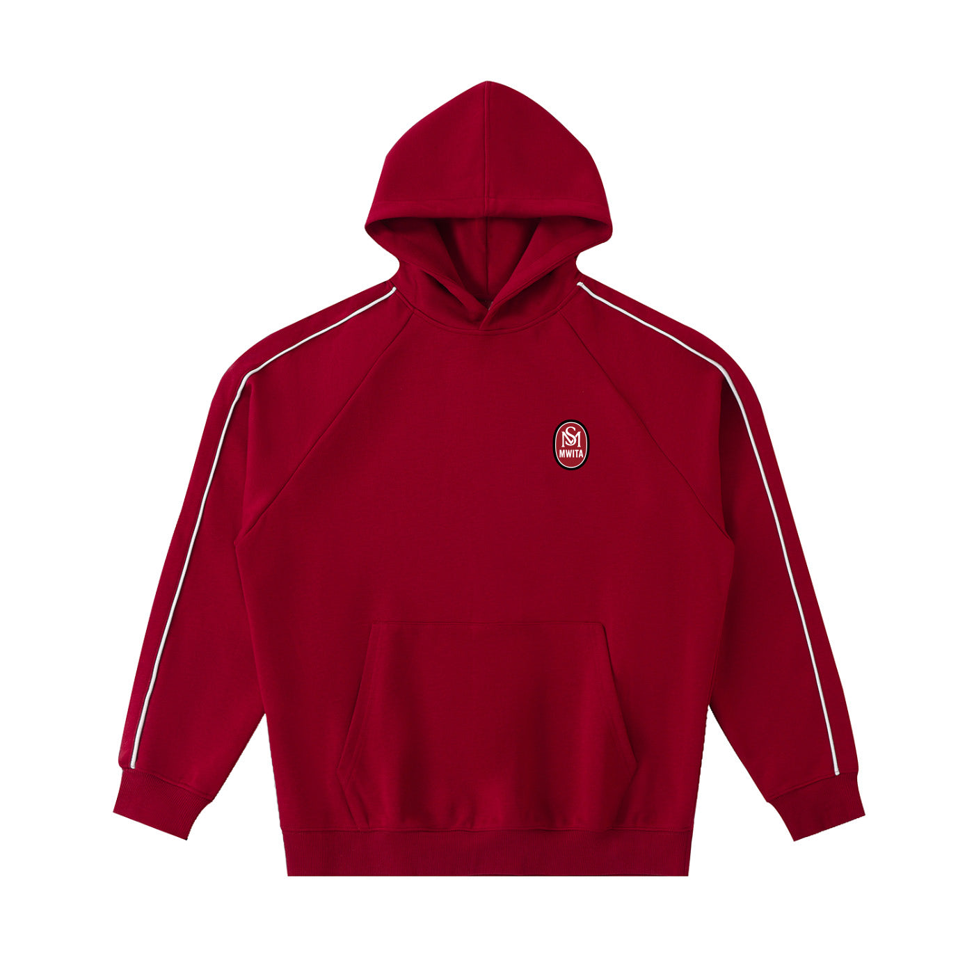 SM Insignia Parallel Hoodie carmine front